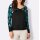 Merino-Kaschmir-Pullover, schwarz-petrol