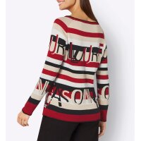 Jacquard sweater, red-black-pattern