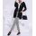 Jacquard-Jersey-Schlupfhose, schwarz-ecru