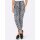 Jacquard-Jersey-Schlupfhose, schwarz-ecru