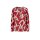 Druckbluse, rot-sand