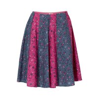 Druckrock, pink-rauchblau