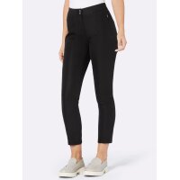 Lyocell-Hose m.Jacquard-Schriftzug am Bund, schwarz