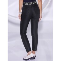 Lyocell-Hose m.Jacquard-Schriftzug am Bund, schwarz