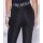 Lyocell trousers with writing on the waistband, black