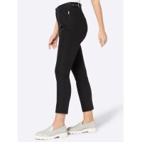 Lyocell-Hose m.Jacquard-Schriftzug am Bund, schwarz