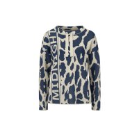 Jacquard-Pullover, dunkelblau-sand