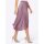 Asymmetric satin pleat skirt, mauve