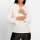 Long sleeve blouse with pleats, ecru