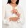 Long sleeve blouse with pleats, ecru
