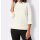 Cropped sleeve sweater with stand-up collar, ecru