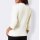 Cropped sleeve sweater with stand-up collar, ecru
