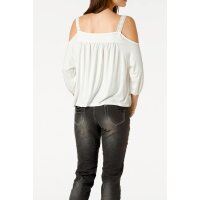 Designer-Carmenshirt m. Stickerei, ecru