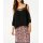 Designer-Carmenshirt m. Stickerei, schwarz