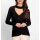 Wickel-Optik-Pullover m. Cut-Out, schwarz