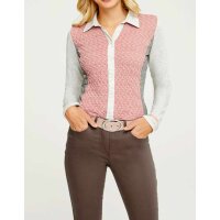 Designer-Blusenshirt, grau-melange