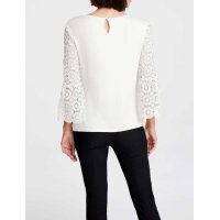 Designer-Spitzenshirt, offwhite