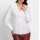 Langarm-Bluse mit Blüten-Applikation, weiß