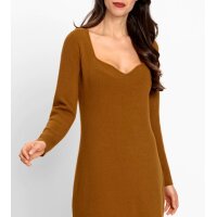 Knit dress, cognac