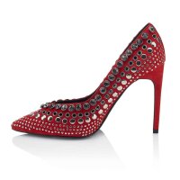 Pumps with strass, red
