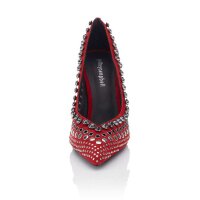 Designer-Pumps m. Strass, rot