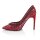Designer-Pumps m. Strass, rot