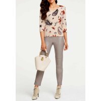 Designer-Druckpullover, beige-bunt
