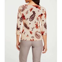 Designer-Druckpullover, beige-bunt