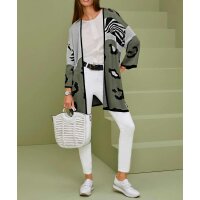 Designer-Mustermix-Strickjacke, bunt