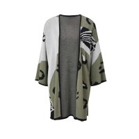 Designer-Mustermix-Strickjacke, bunt