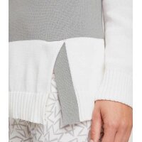 Designer-Pullover, grau-ecru