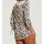 Print shirt with crochet lace, multicolour