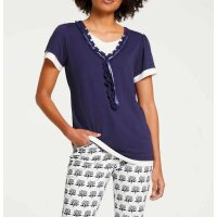 Designer-Shirt, nachtblau-ecru