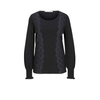 Designer-Pullover m. Spitze, schwarz