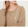 Designer-Pullover m. Spitze, camel-melange