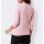 Cropped sleeve sweater with stand-up collar, rosé