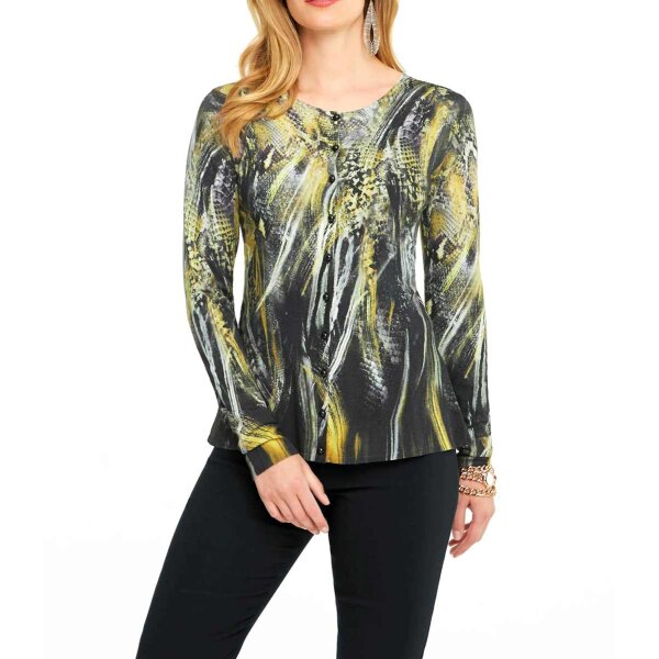 Cardigan, black-lime