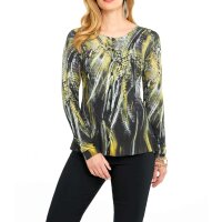 Designer-Strickjacke, schwarz-limone