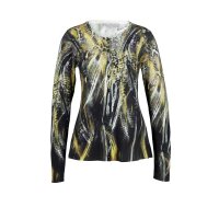 Designer-Strickjacke, schwarz-limone