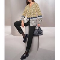 Bundfaltenhose m.Pailletten am Saum, schwarz