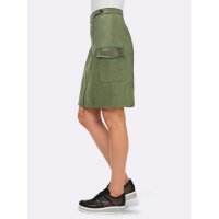 Suede imitation skirt, khaki