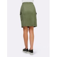 Suede imitation skirt, khaki
