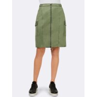 Suede imitation skirt, khaki