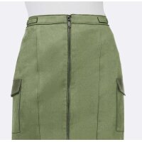 Suede imitation skirt, khaki