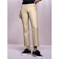 5-Pocket-Lederimitathose m.breitem Bund, beige