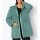 Leather imitation reversible jacket with teddy fur, jade