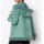 Leather imitation reversible jacket with teddy fur, jade