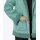Leather imitation reversible jacket with teddy fur, jade