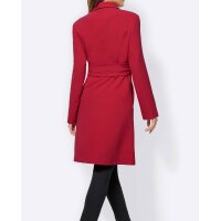 Mantel m. Volant, rot