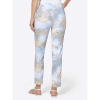 Stretchhose, hellblau-beige
